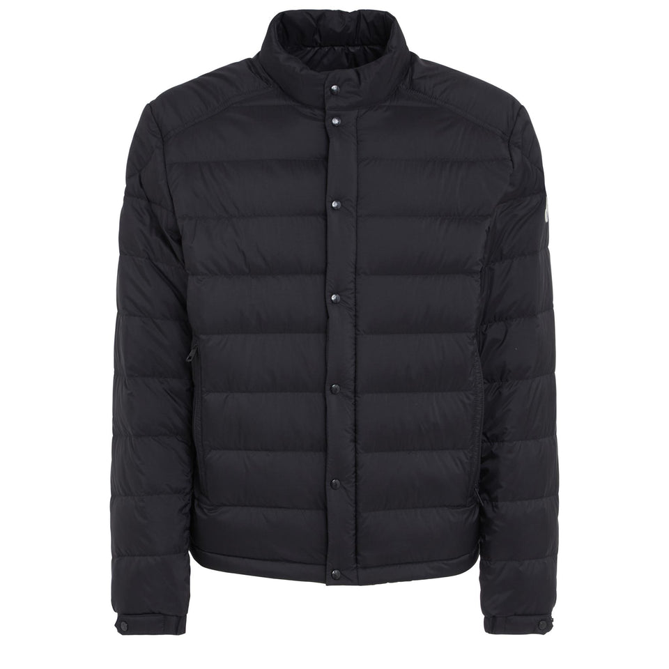 "Selves" down jacket in black fabric