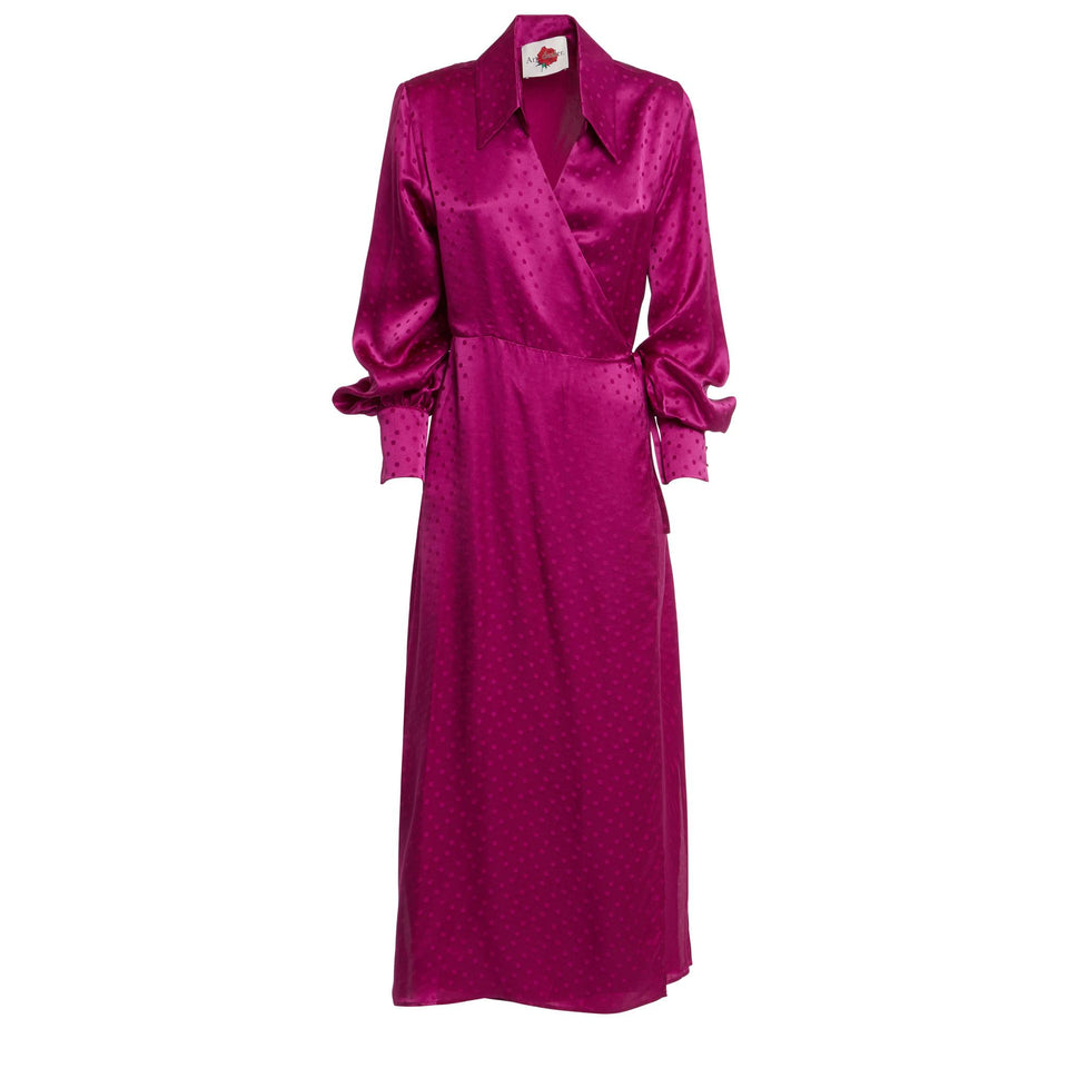 Abito ''Bella'' in seta rosa - GIO MORETTI