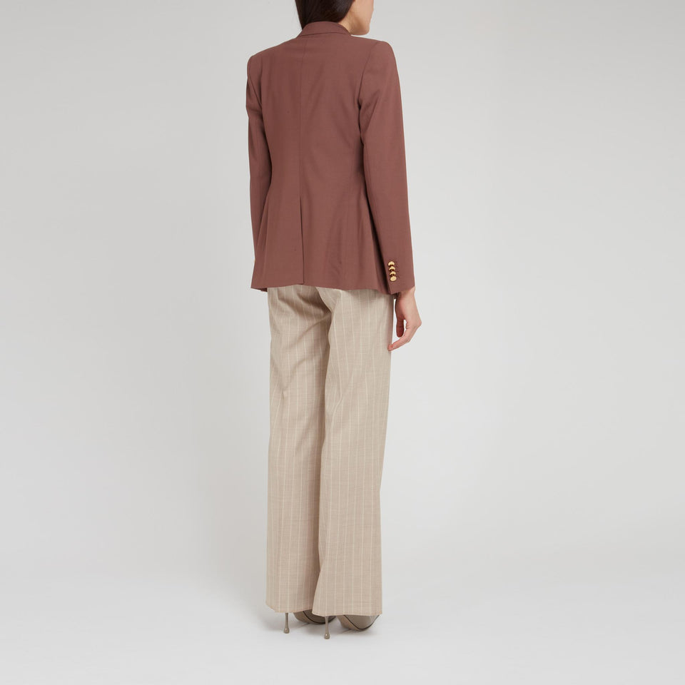 Double breasted jacket ''J-Parigi'' in brown fabric