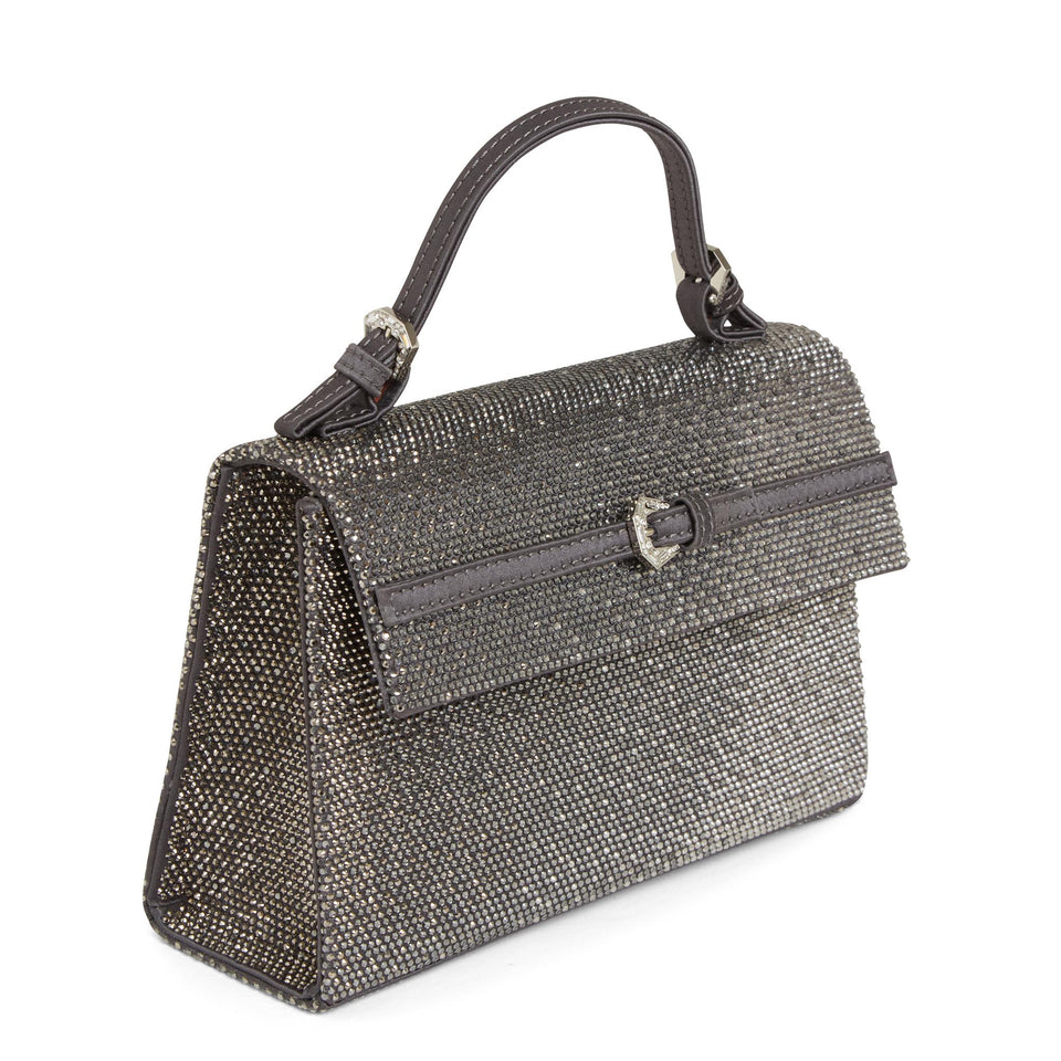 Borsa in cristalli argento