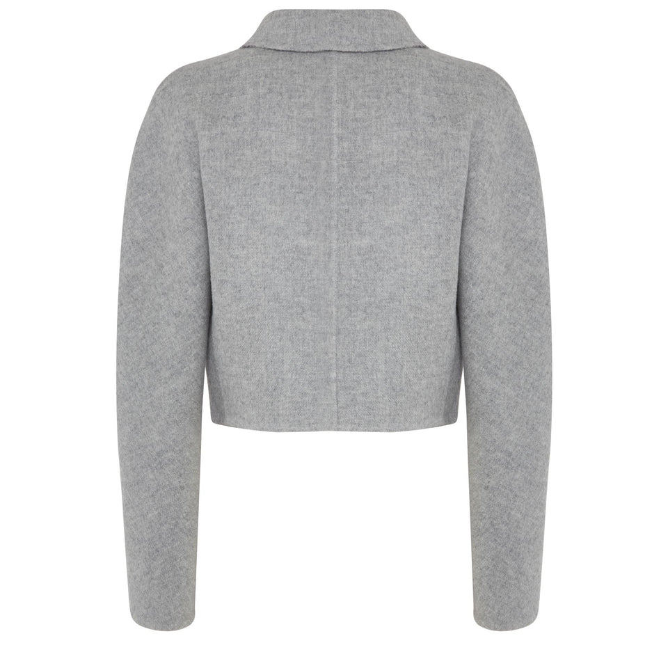 Grey wool and cashmere jacket