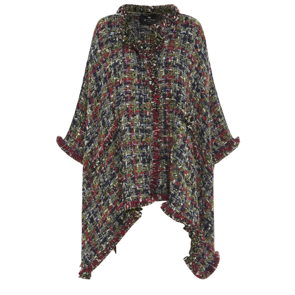 Cappa in tweed multicolor