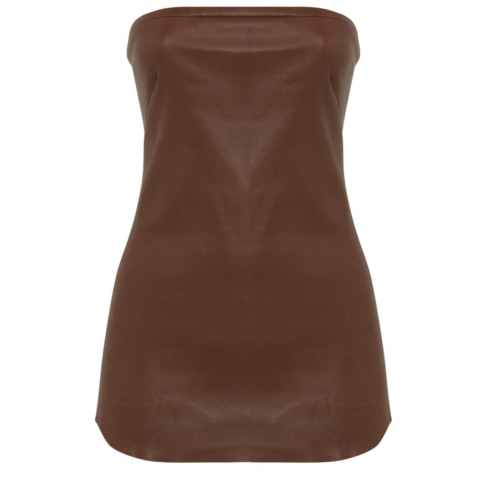 "Gina" brown leather top