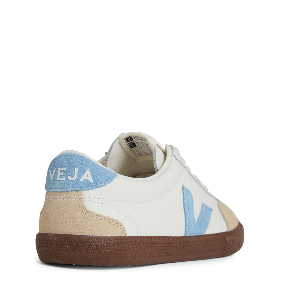 Sneakers ''Volley'' in pelle biana e blu VO2020505 MULTI VEJA 