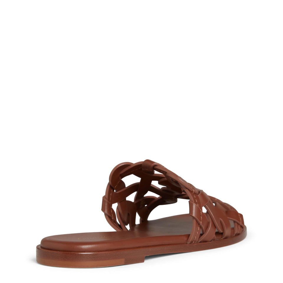 Sandali ''Amalfi'' in pelle marrone G15970 05CUOCLNHAVA GIANVITO ROSSI 