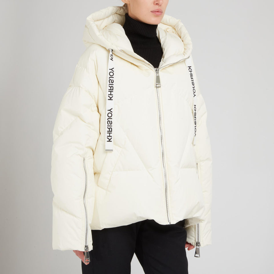 Piumino "Iconic" in tessuto bianco