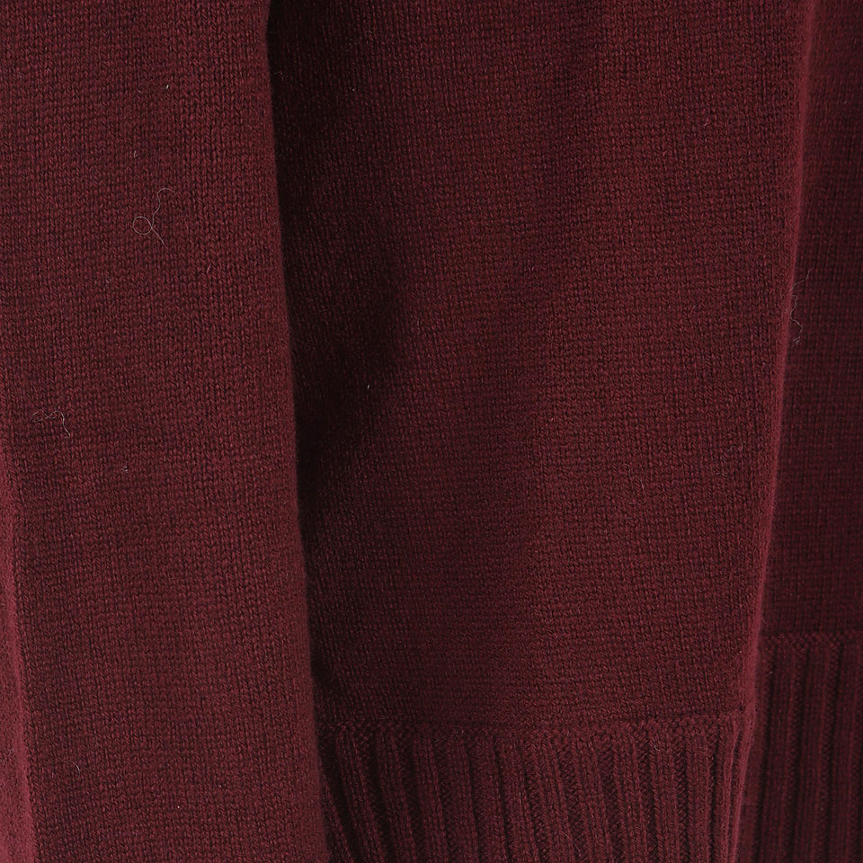 Maglia in cashmere bordeaux 255 1117368 ALLUDE 