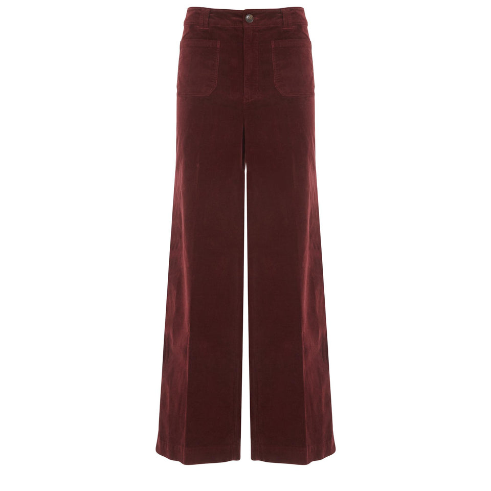 Pantalone "Sasha" in tessuto rosso