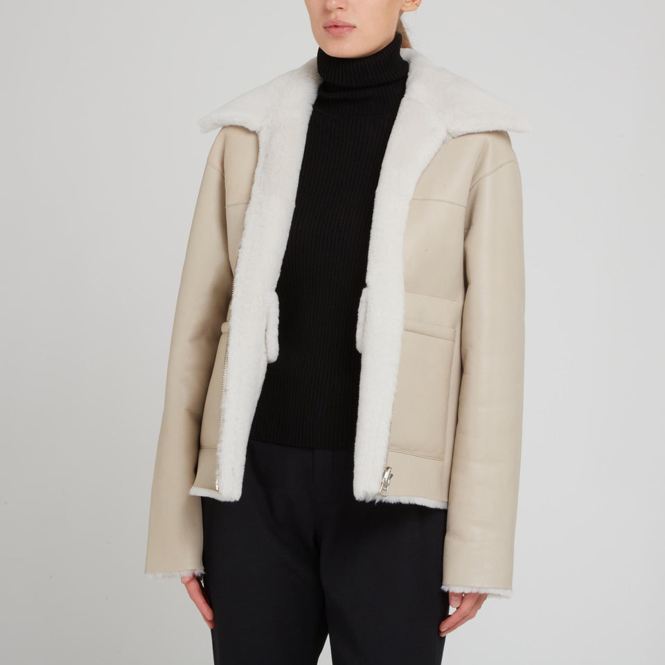 Double face "Sevan" Montone in Gray Shearling