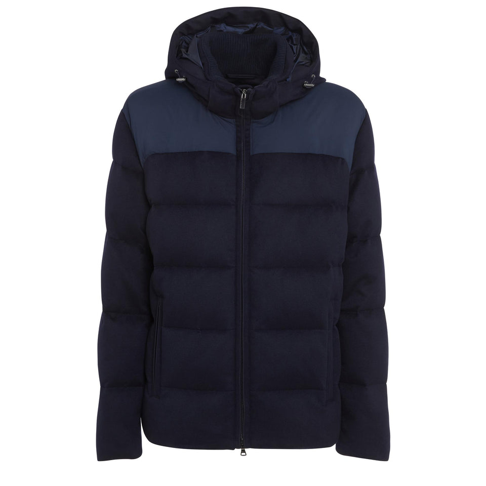 Piumino in cashmere Loropiana blu