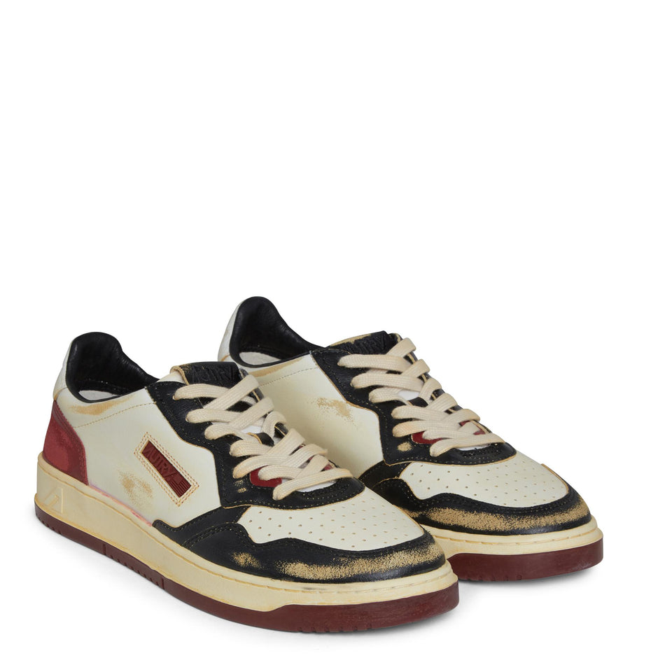 Sneakers "Sup vint low" in pelle multicolor AVLM LB01BLK/SYRAH AUTRY 