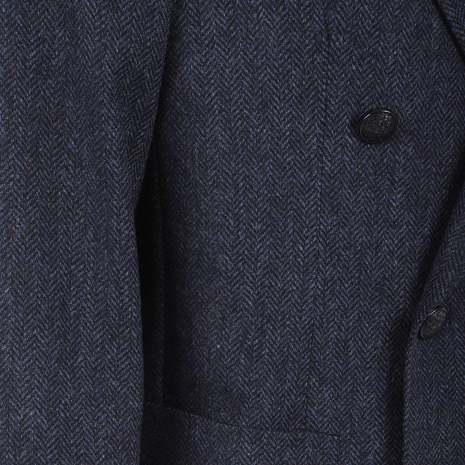 Giacca doppio petto in lana blu 1SMC20K 610017387 TAGLIATORE 