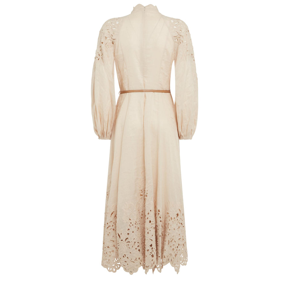 Maxi abito ''Wylie'' in lino bianco