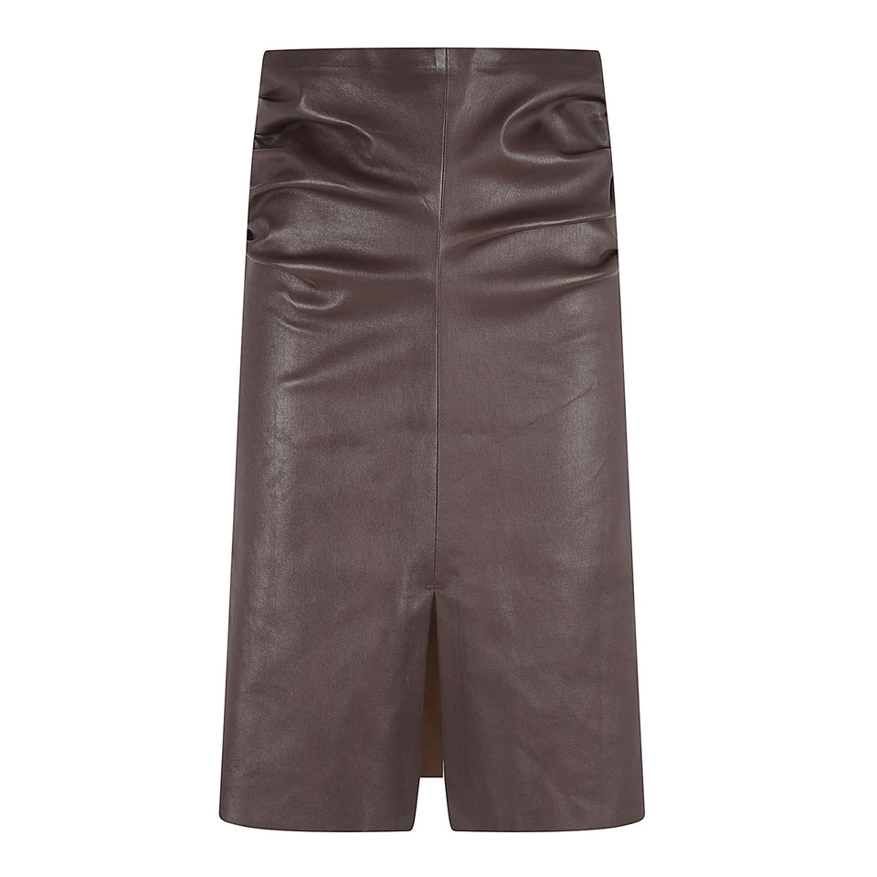 Gonna "Ooma" in pelle marrone OOMA PLONGECHOCO STOULS 