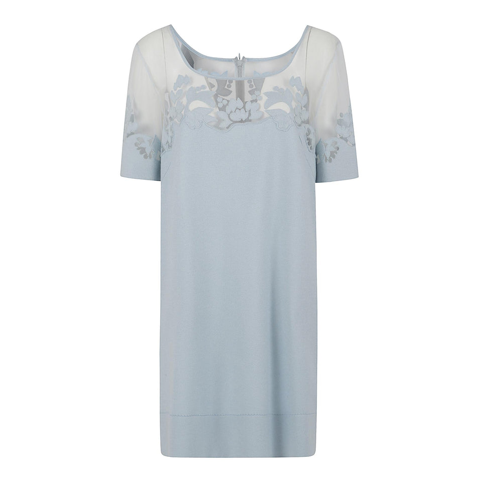 Abito in tessuto azzurro D472Q350 LWHB54309 ERMANNO SCERVINO 