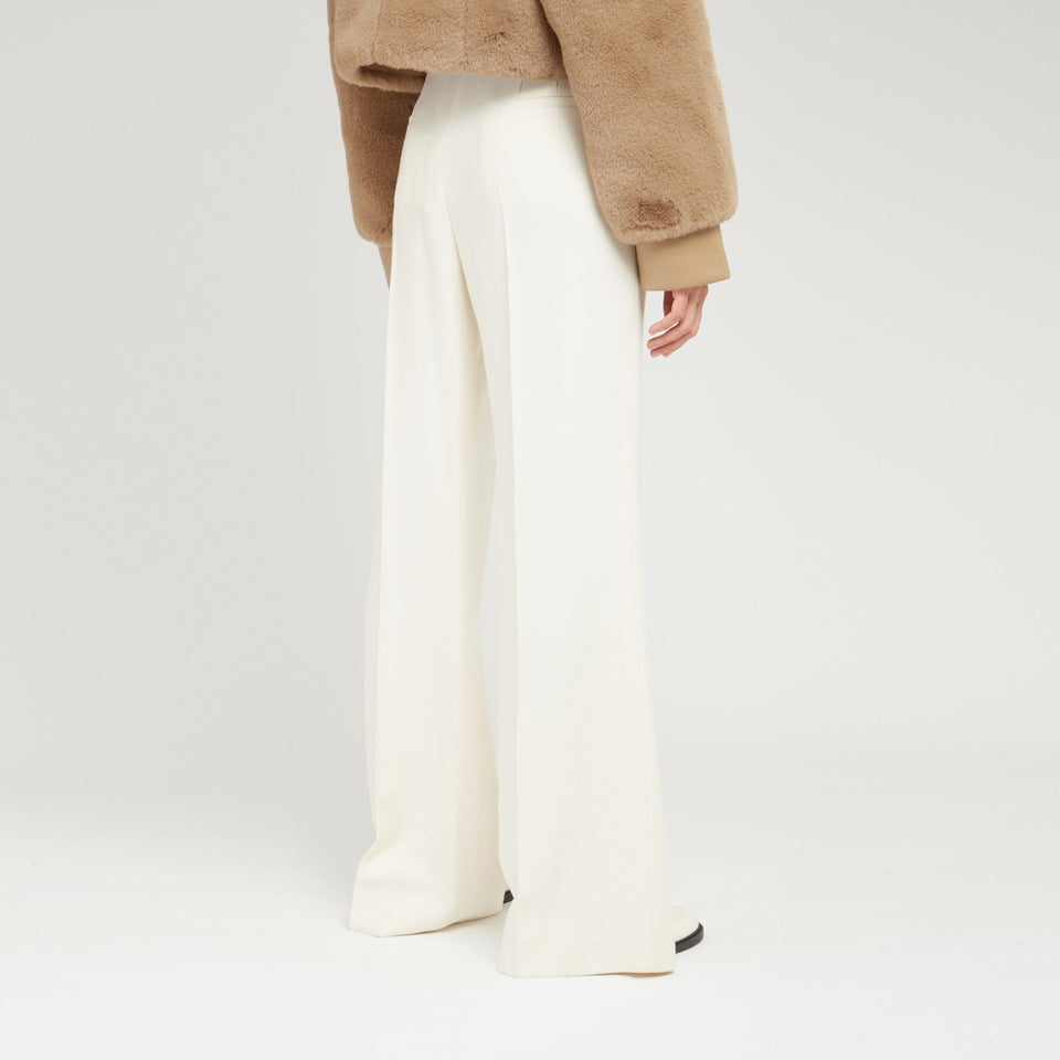 Pantalone in lana bianco