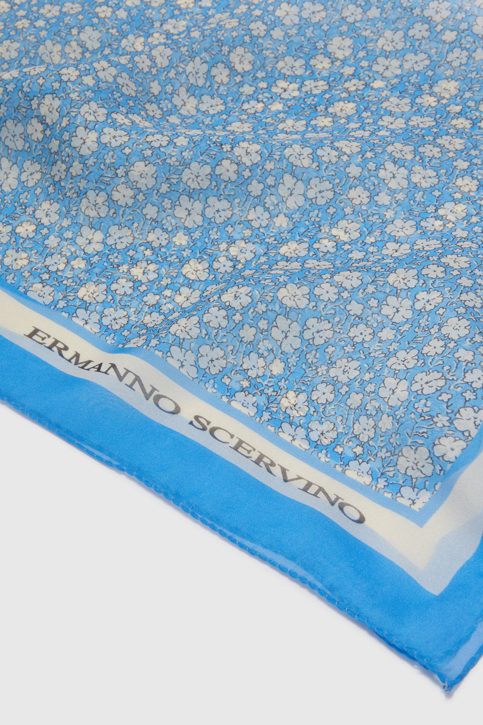 Foulard in seta azzurro