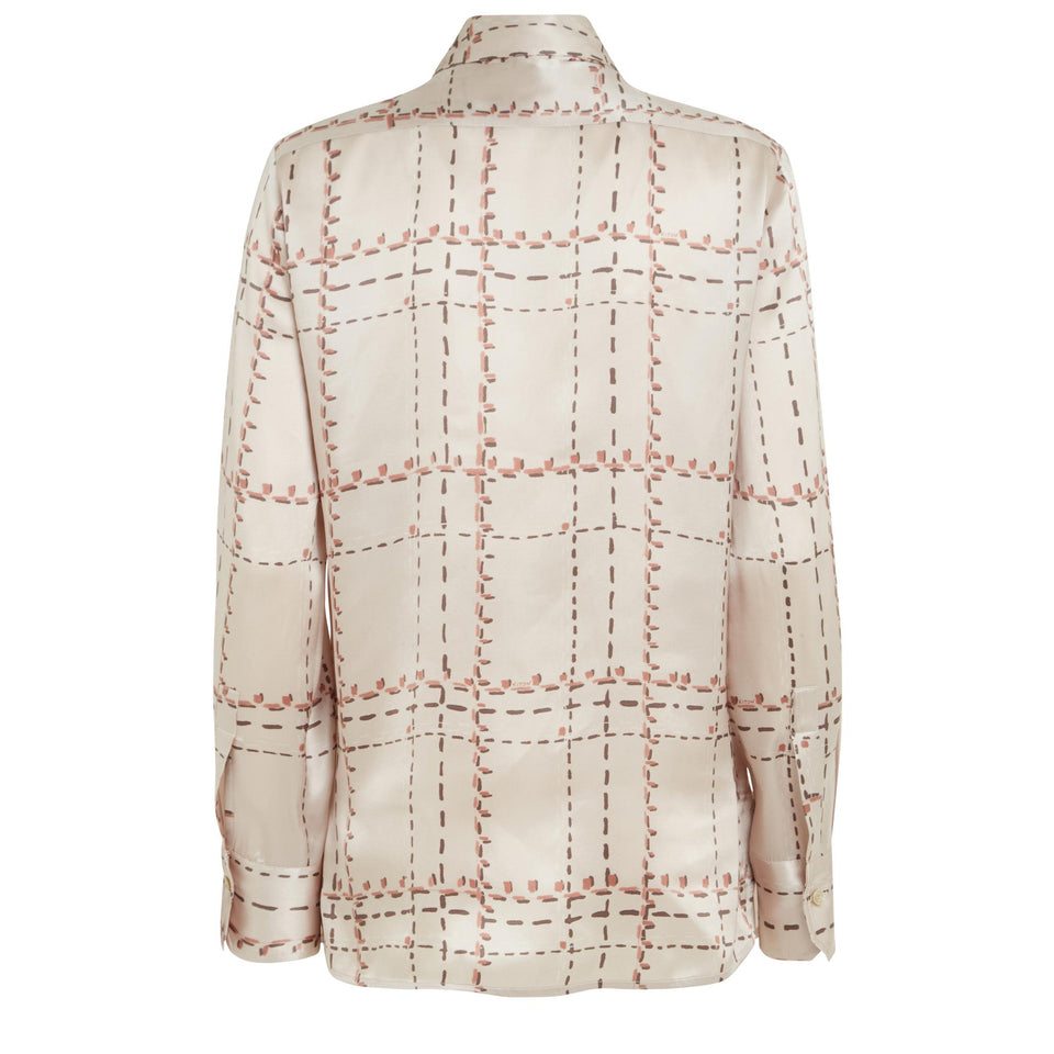 Camicia in seta multicolor