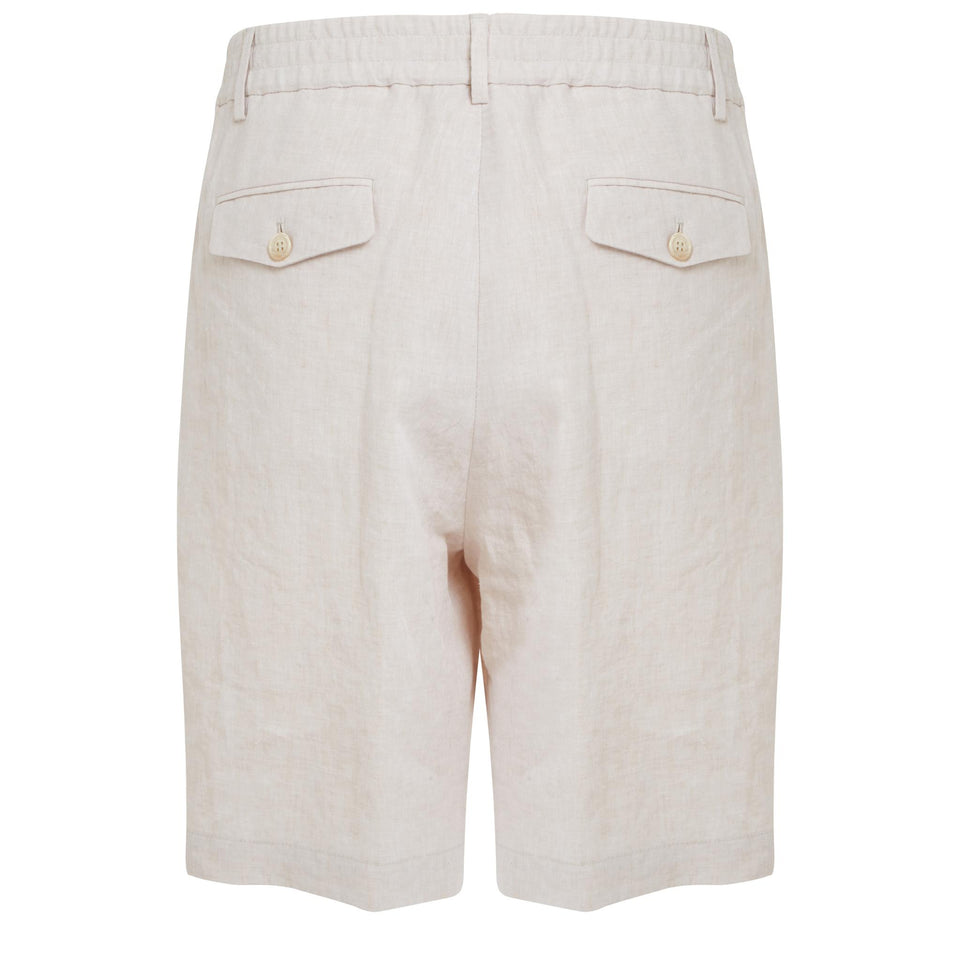 Shorts in lino beige