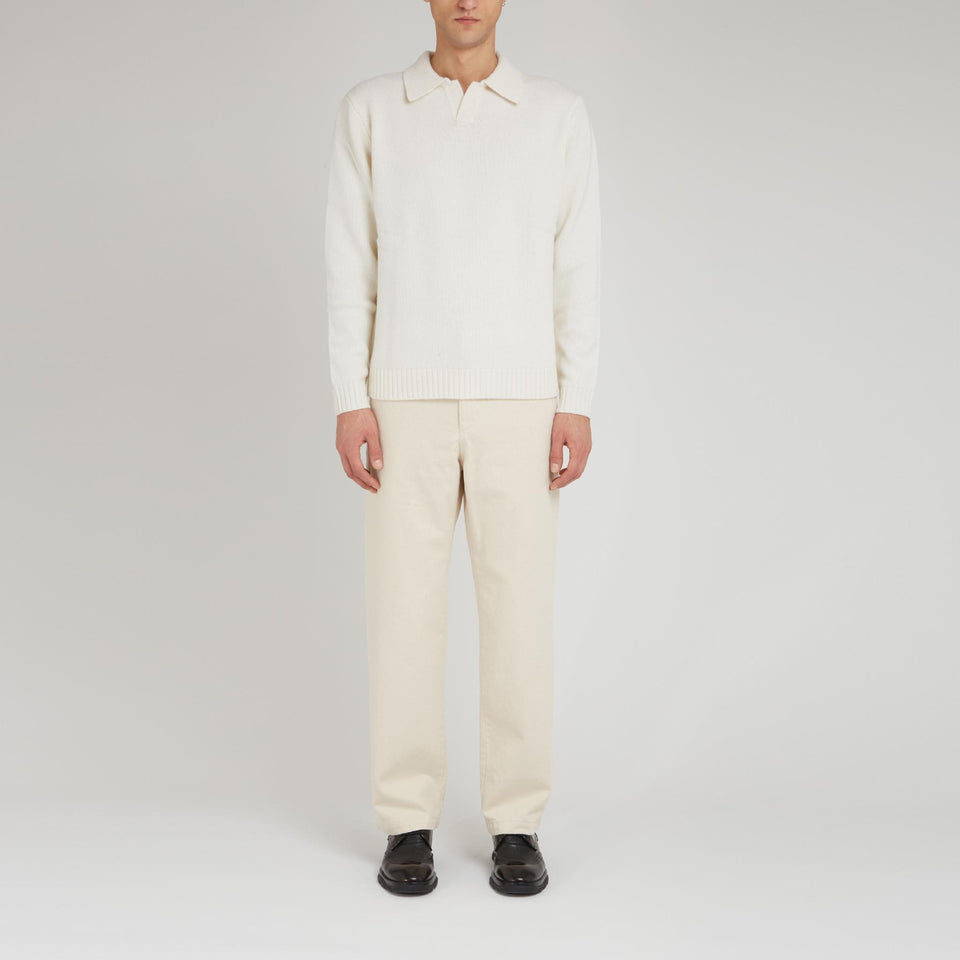 Maglia in lana bianca