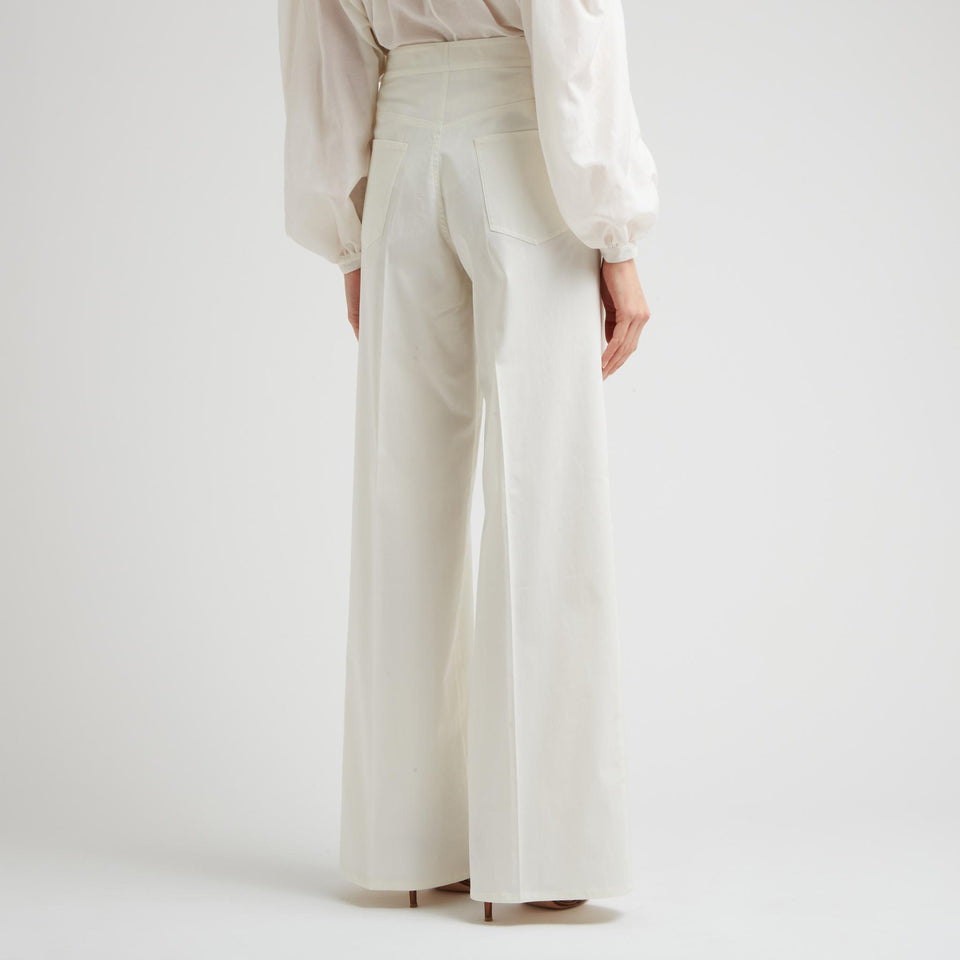 Pantaloni a gamba larga bianchi