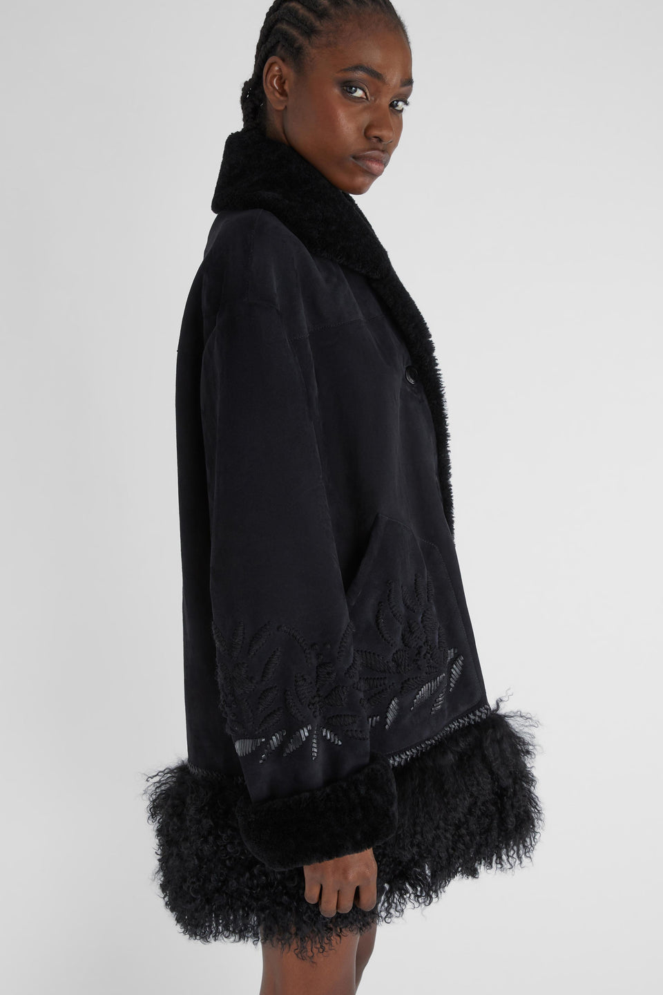 Black Shearling Sheepskin