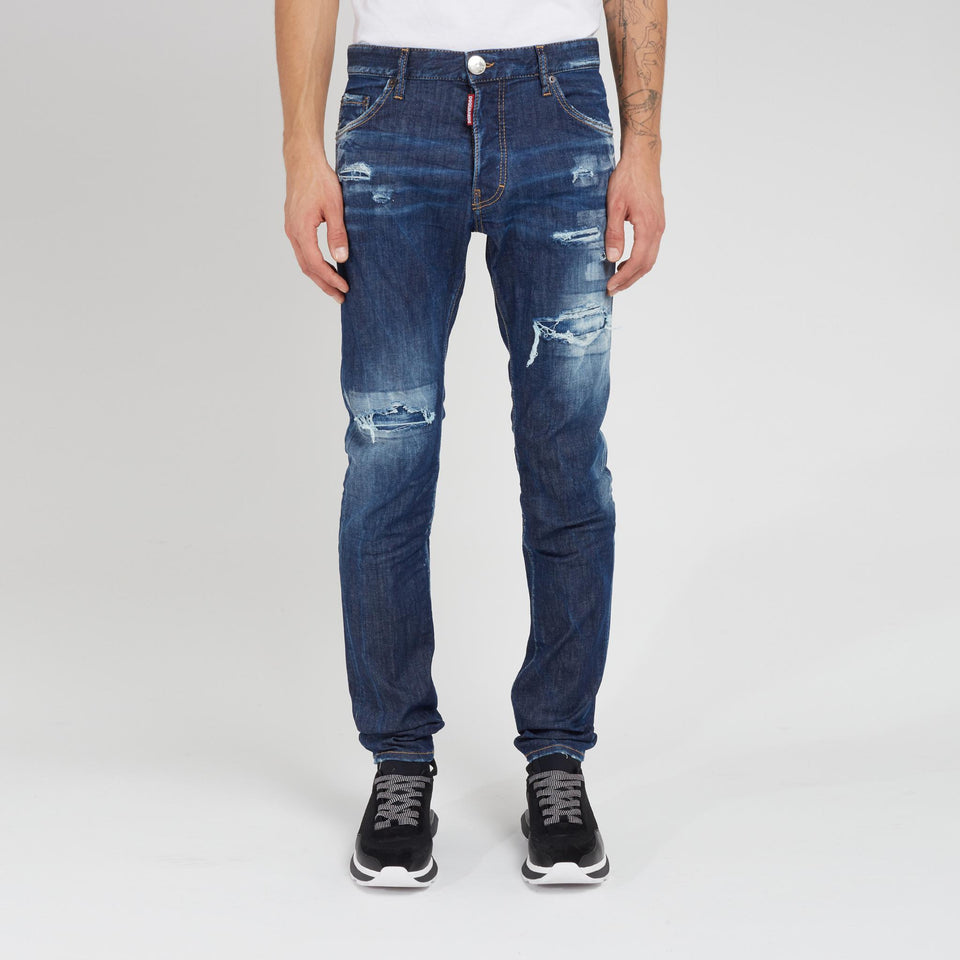 Jeans skinny in denim blu