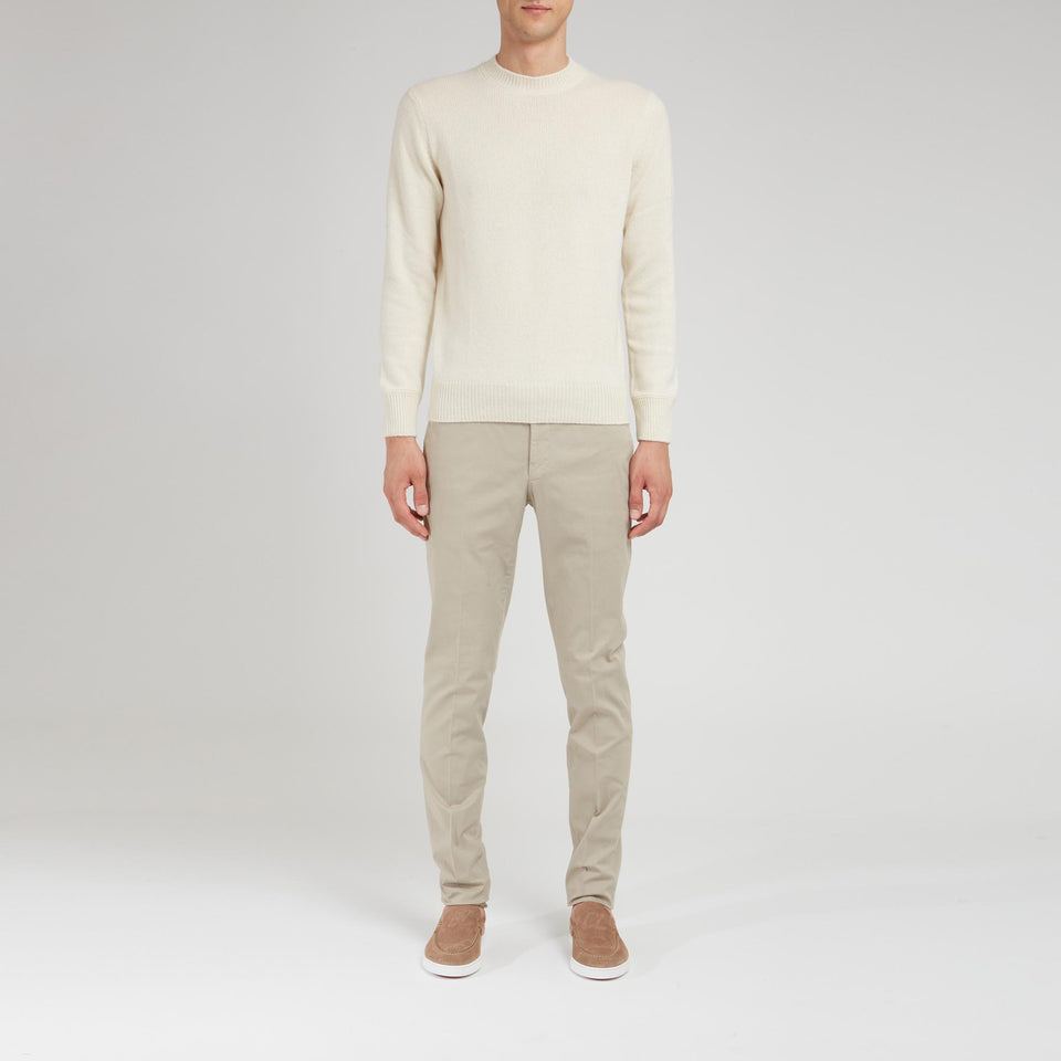 White cashmere sweater