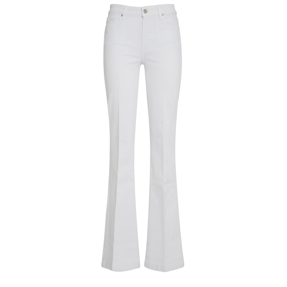 Jeans svasato "Genevieve" in denim bianco