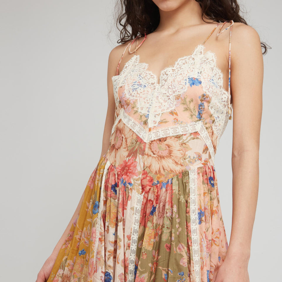 Abito in tessuto multicolor