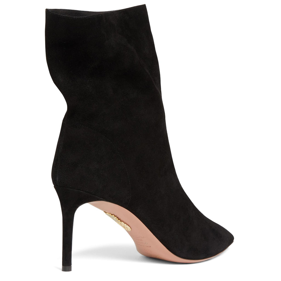 Stivaletti ''Matignon'' in suede neri MGNMIDB0 SUEBLACK AQUAZZURA 