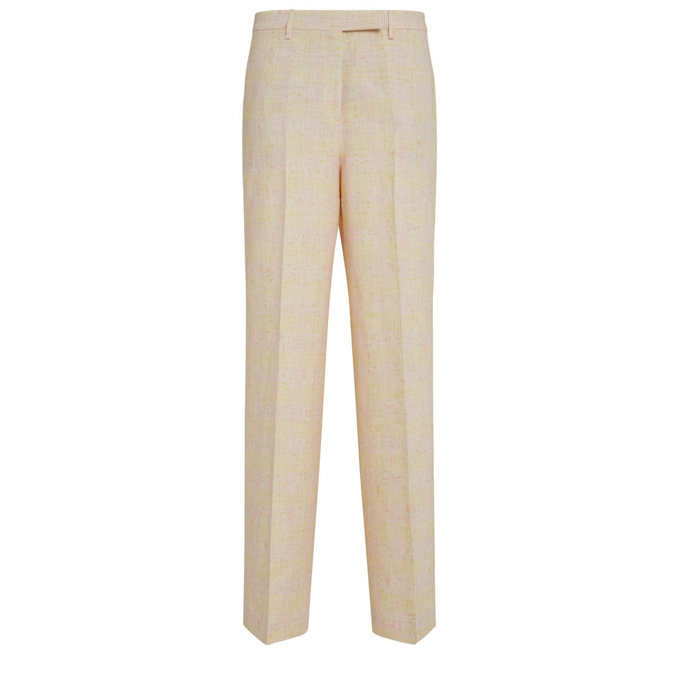 Pantalone in lino beige