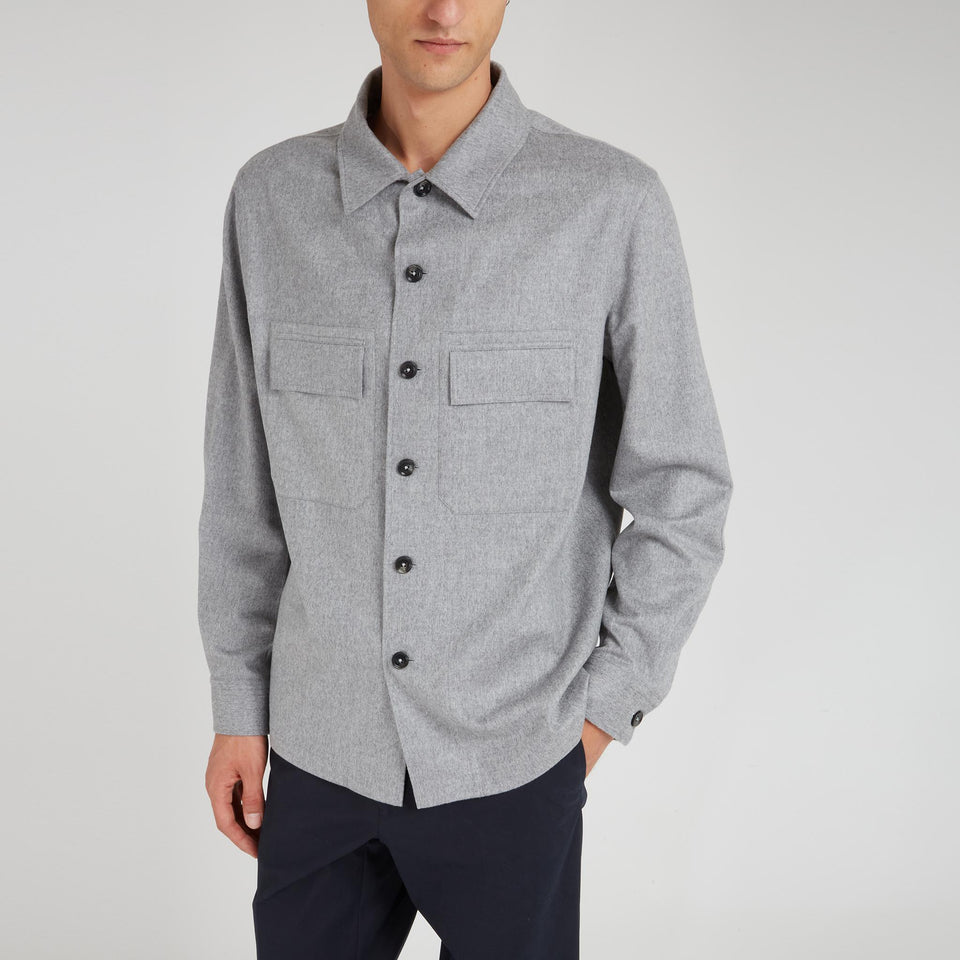 Camicia in cashmere grigia