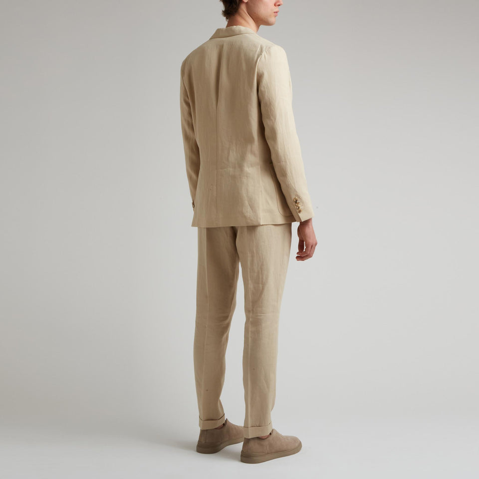 Giacca mono petto in lino beige M1R2321 P0142707 PAUL SMITH 