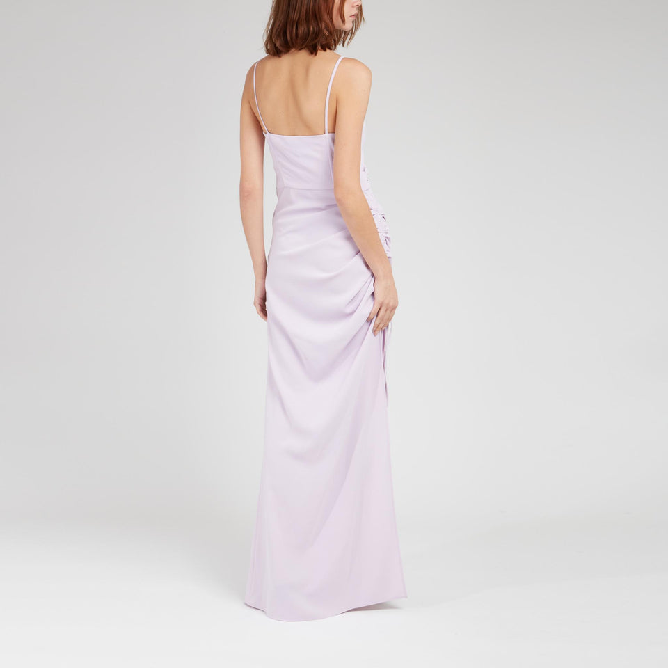 Abito lungo in tessuto viola - GIO MORETTI