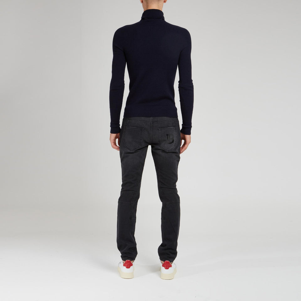 Shirt in blue fabric