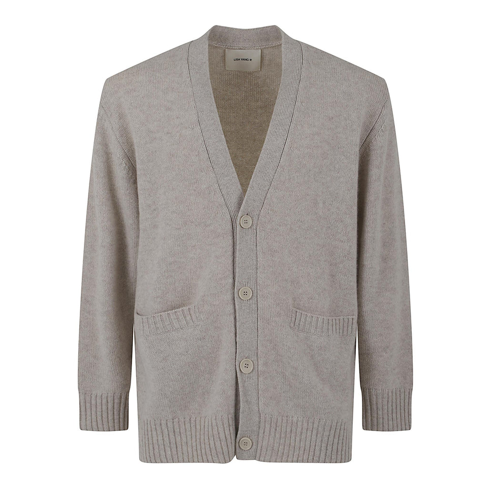 Cardigan "Wilson" in cashmere beige 3024120 OY LISA YANG 