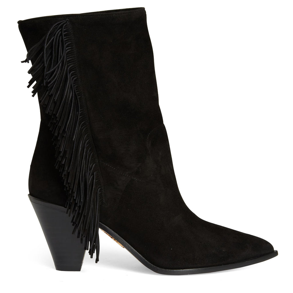 Stivalettro "Marfa" in suede nero MRFMIDB0 SUE000 AQUAZZURA 