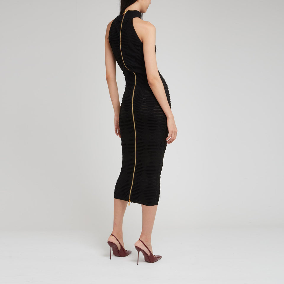 Abito lungo in tessuto nero