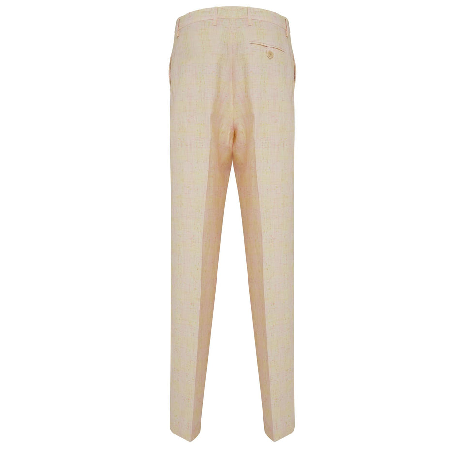 Pantalone in lino beige