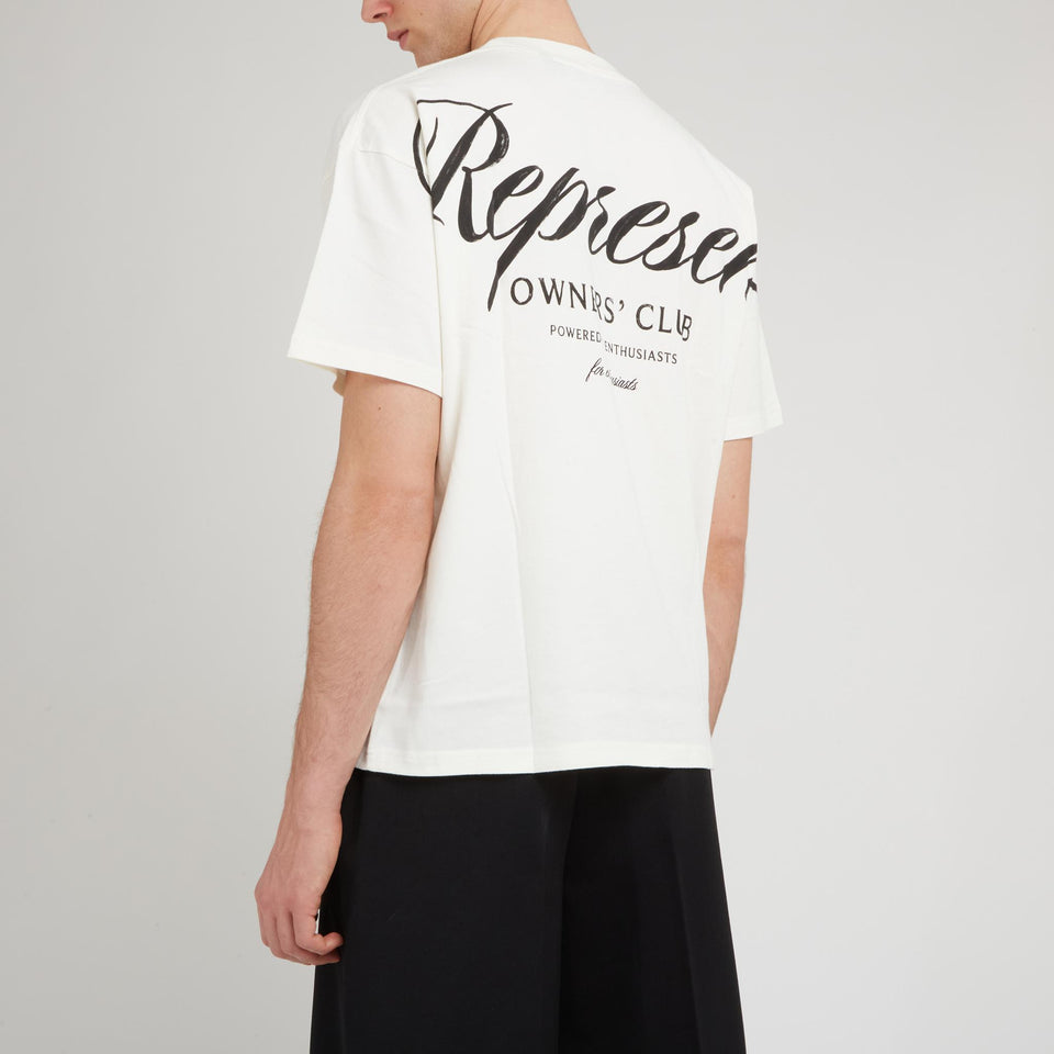 ''Represent Owners Club'' T-shirt in white cotton