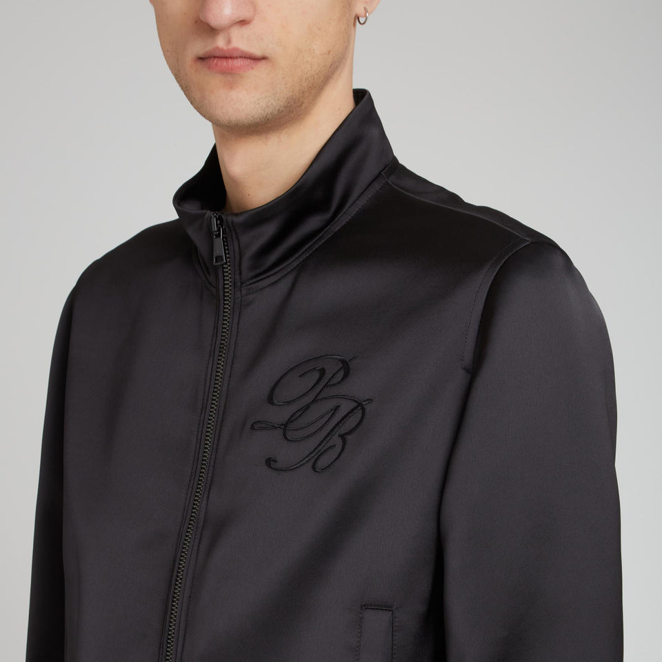 Bomber in tessuto nero