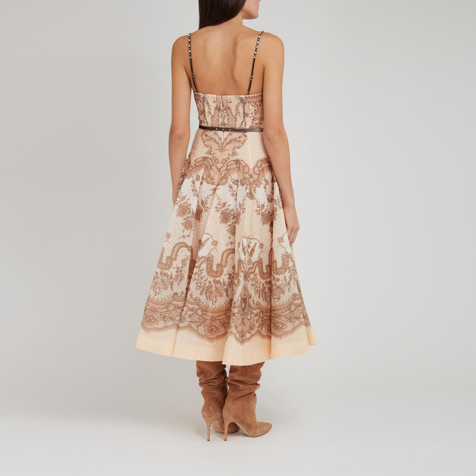 Abito "Crush" in lino multicolor