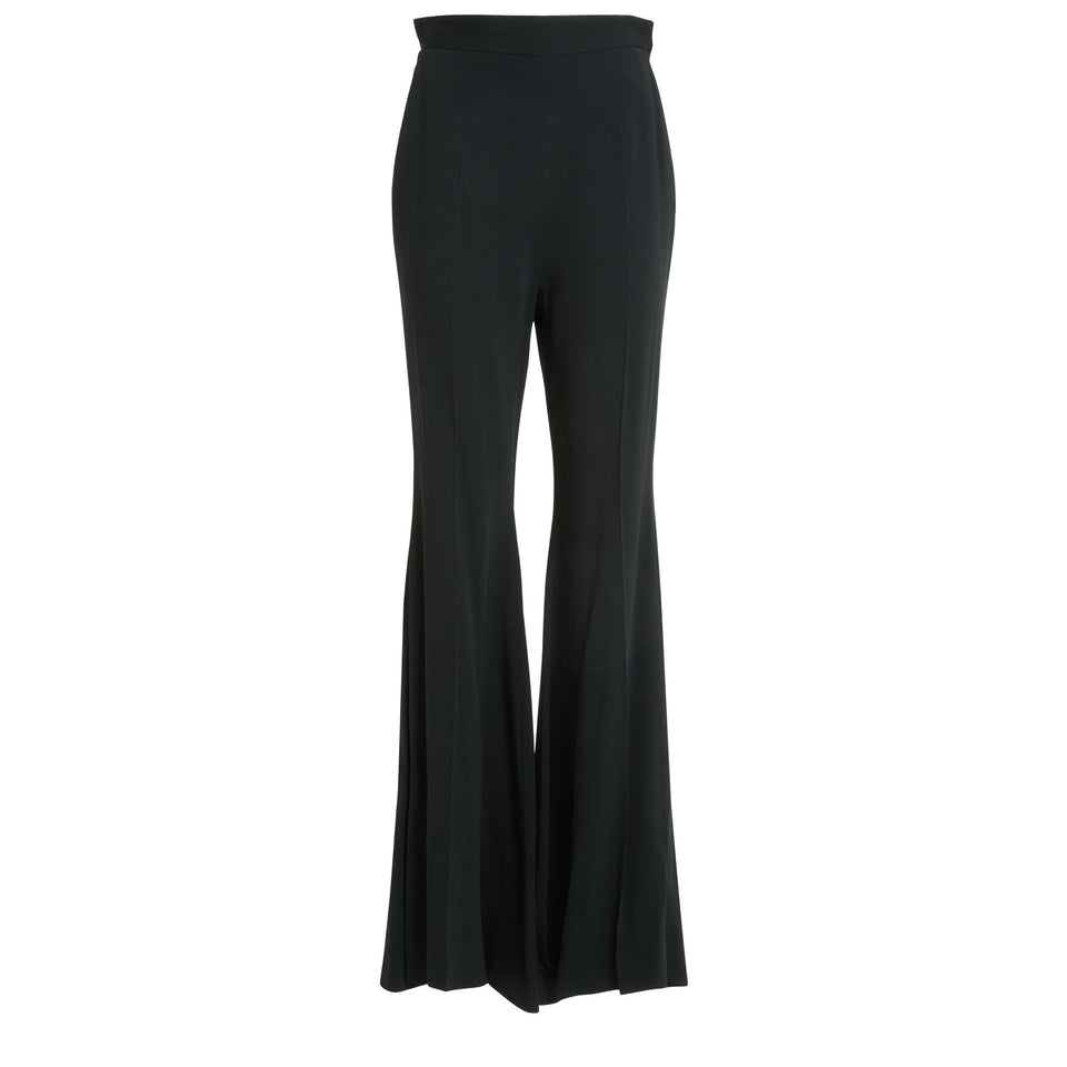 Pantalone svasato in tessuto nero P0029NP24CD004 BK001 ELIE SAAB 