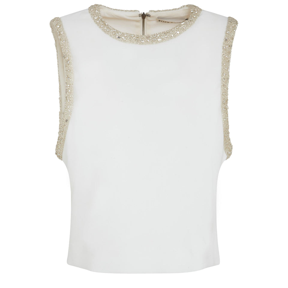 Canotta "Amal" in tessuto bianca