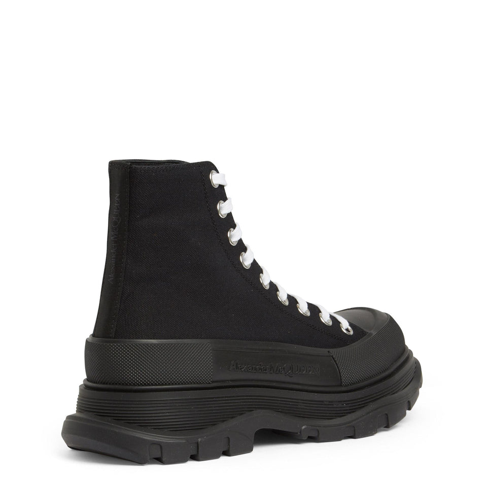 Stivaletto''Tread Slick'' in tessuto nero 705659 W4MV21000 ALEXANDER MCQUEEN 