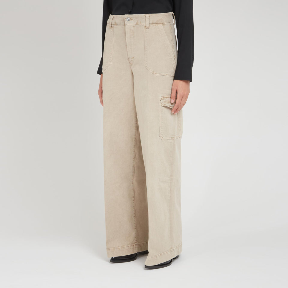 Pantalone cargo "Haper W/Utility" in cotone beige