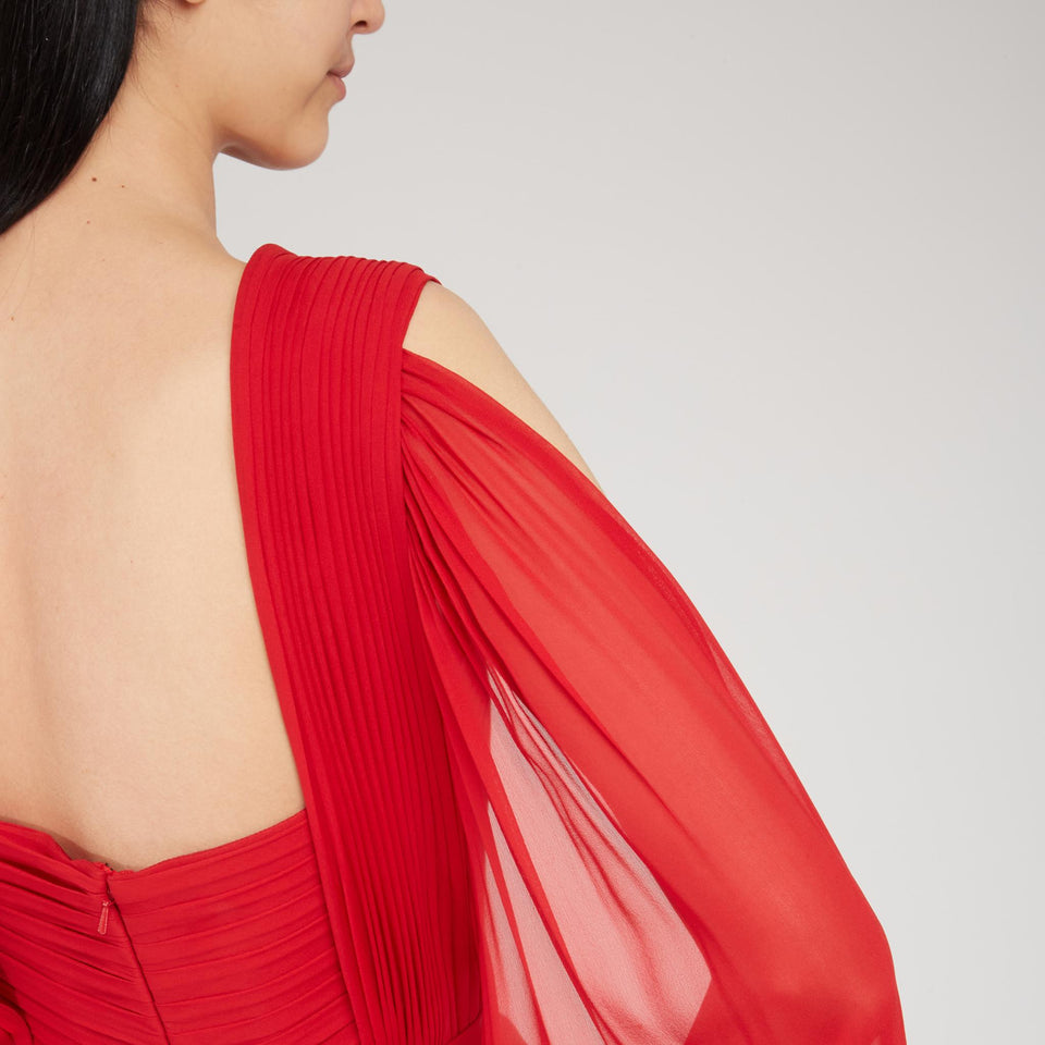 Abito lungo in seta rossa 13660 CARDINALS ELIE SAAB 