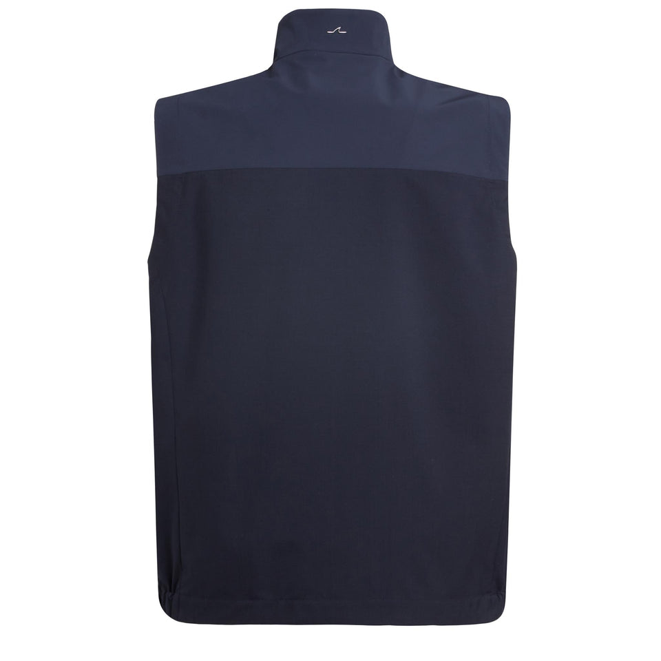 Gilet in lana e seta blu