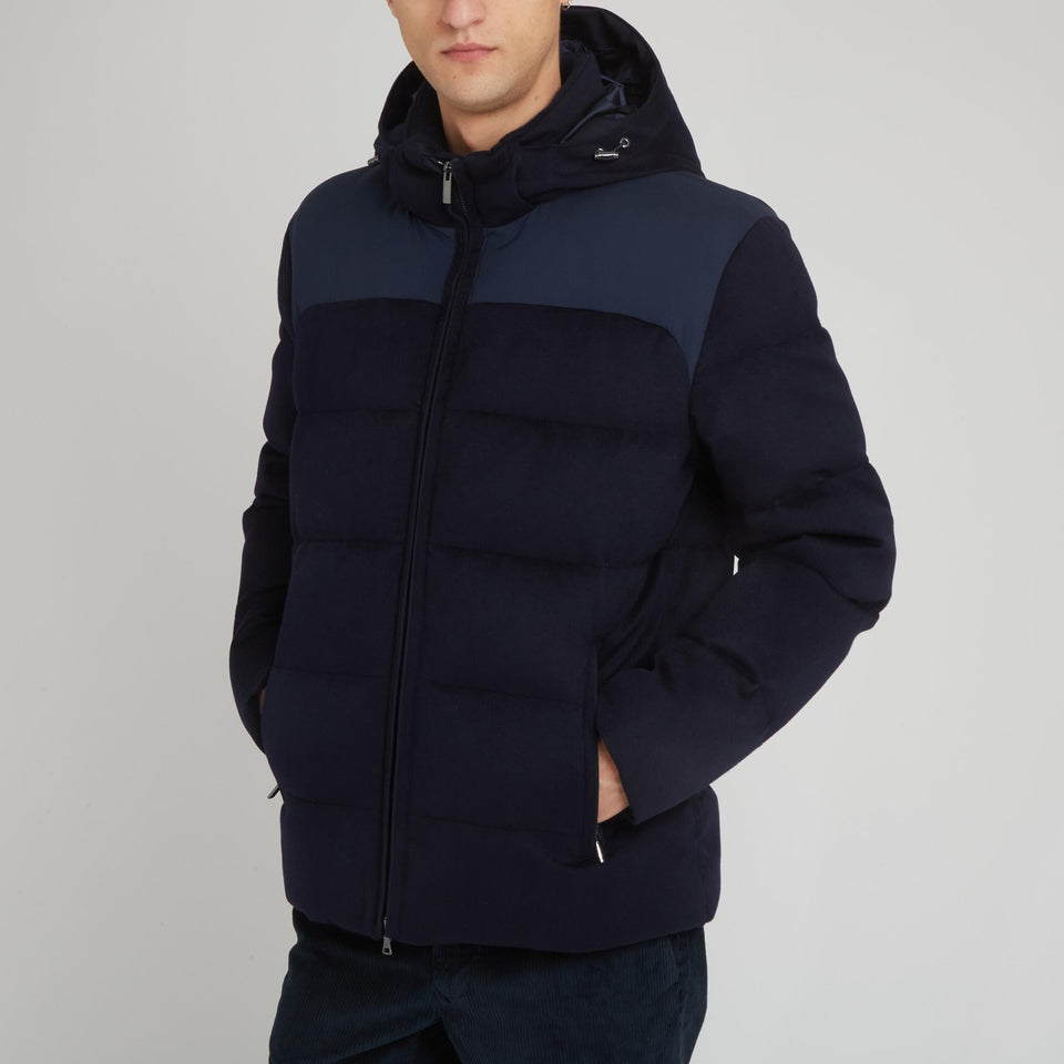 Piumino in cashmere Loropiana blu